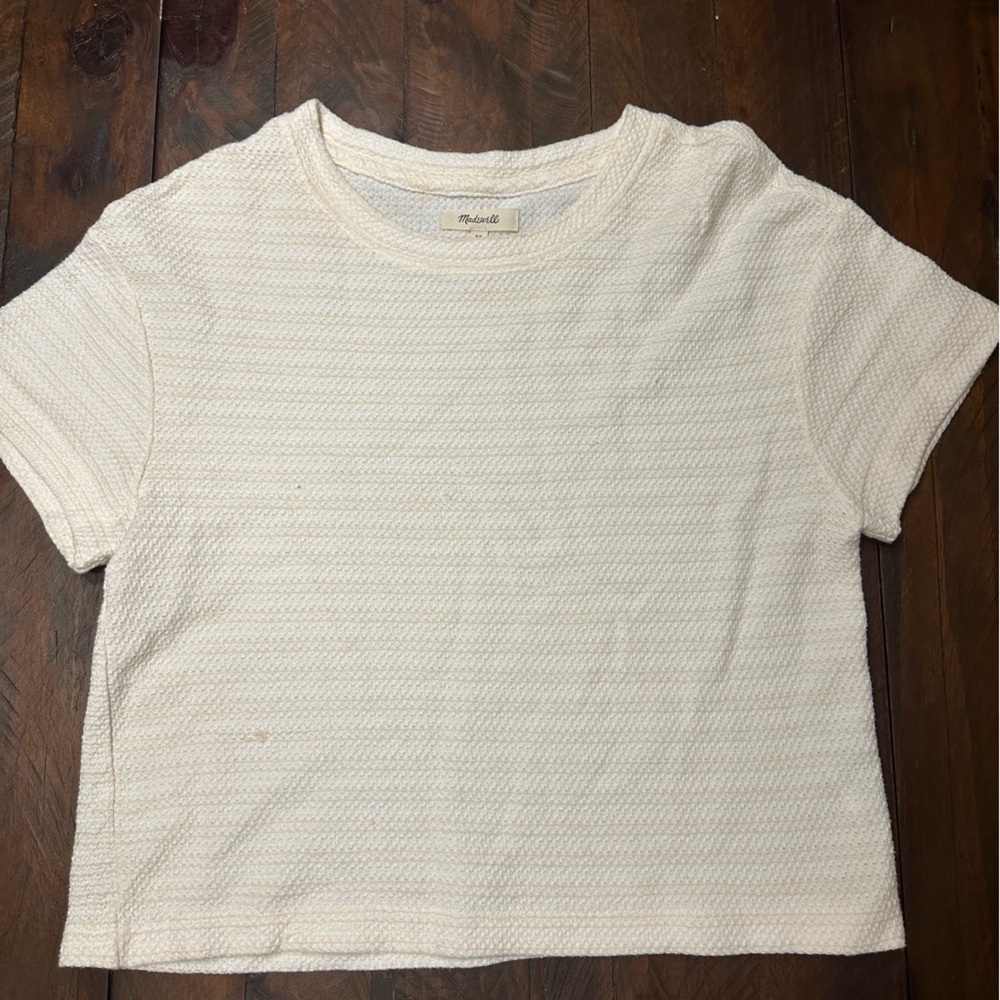 Madewell women’s size XS cream textured t shirt